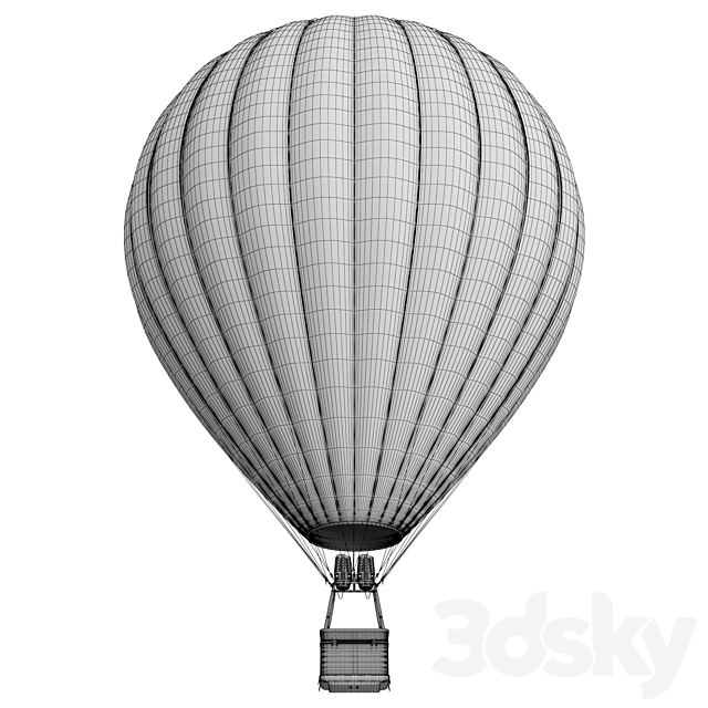 Hot air balloons 3d