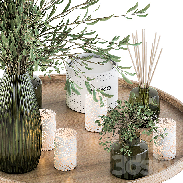 Decorative Set in Tray - Set 49 3d