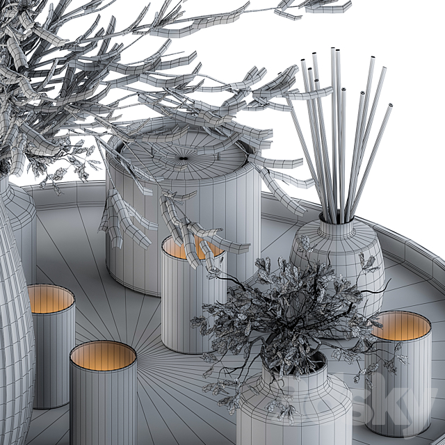 Decorative Set in Tray - Set 49 3dskyfree