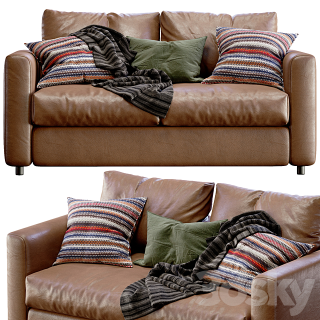 Leather sofa Ikea Vimle 3DSMax File - thumbnail 2