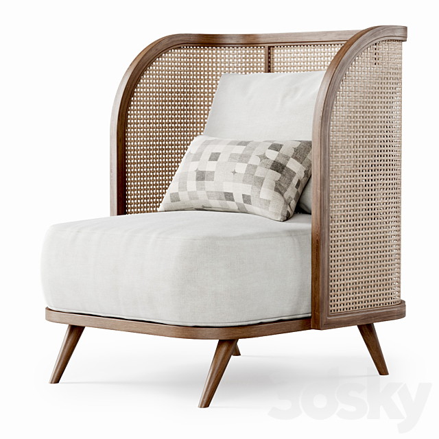 Garden lounge chair CV21 by Bpoint Design _ Garden chair 3DSMax File - thumbnail 1