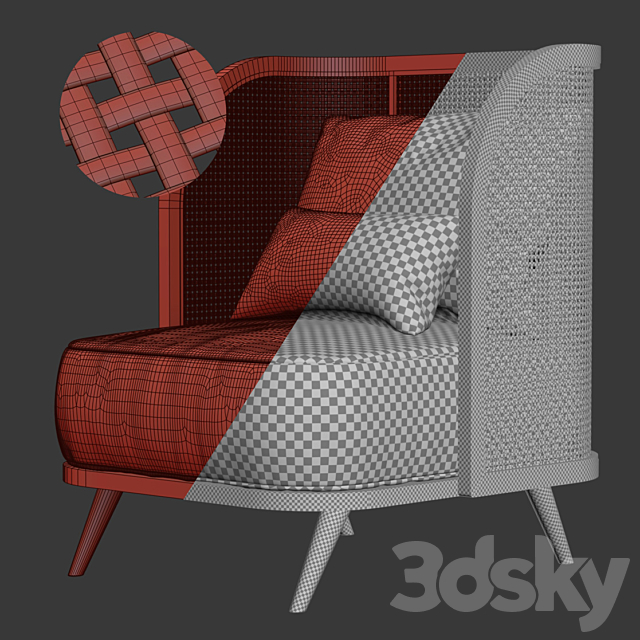 Garden lounge chair CV21 by Bpoint Design _ Garden chair 3DSMax File - thumbnail 5