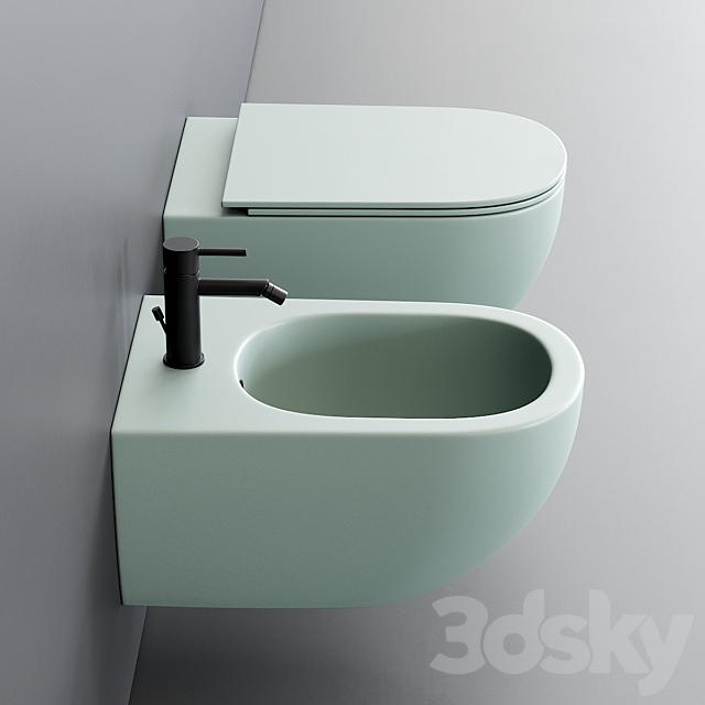 Nic Design Pin Wall-Hung WC 3d
