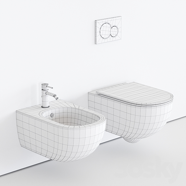 Nic Design Pin Wall-Hung WC 3dskyfree