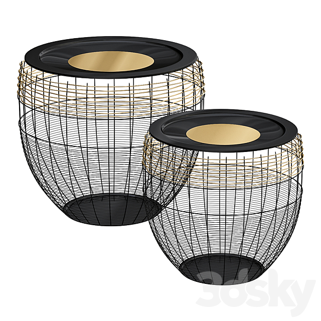 African Wicker Drums 3DSMax File - thumbnail 1