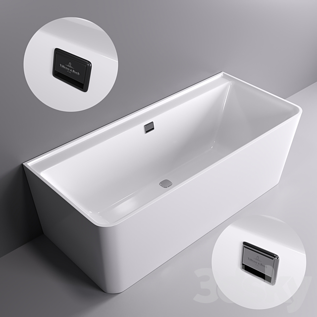 Wall-mounted bathtub Villeroy & Boch Collaro 3DSMax File - thumbnail 2