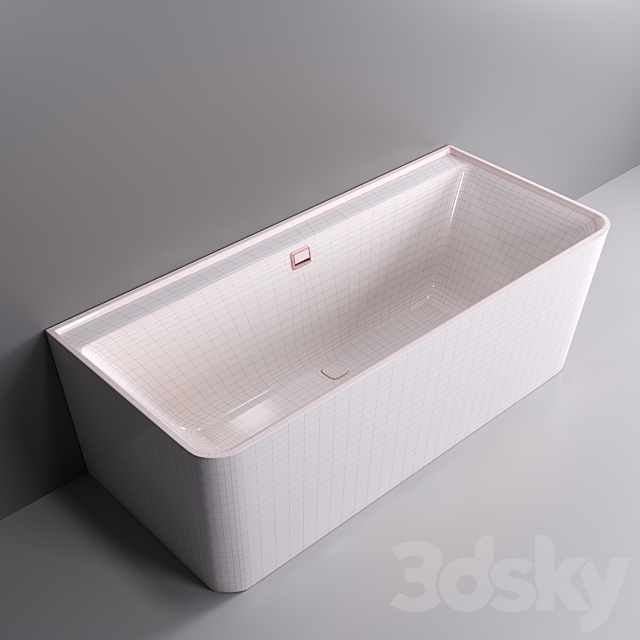 Wall-mounted bathtub Villeroy & Boch Collaro 3DSMax File - thumbnail 3