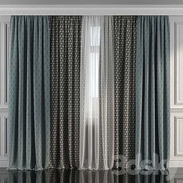 Curtains with window 286 3DSMax File - thumbnail 1