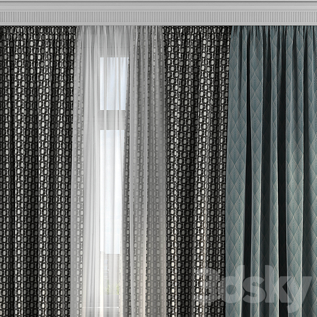 Curtains with window 286 3DSMax File - thumbnail 2