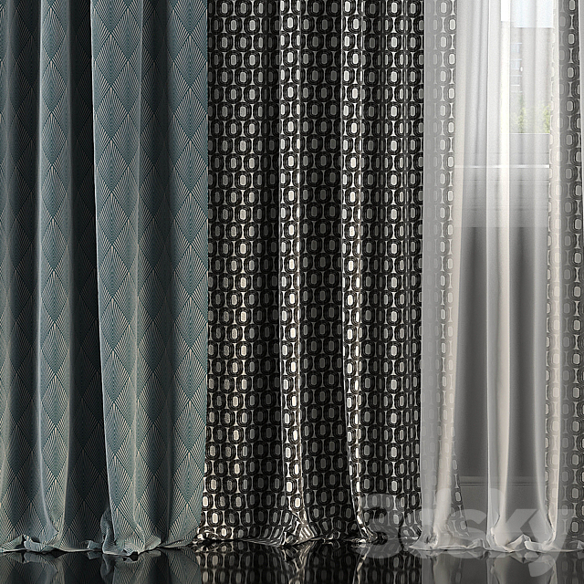 Curtains with window 286 3DSMax File - thumbnail 3