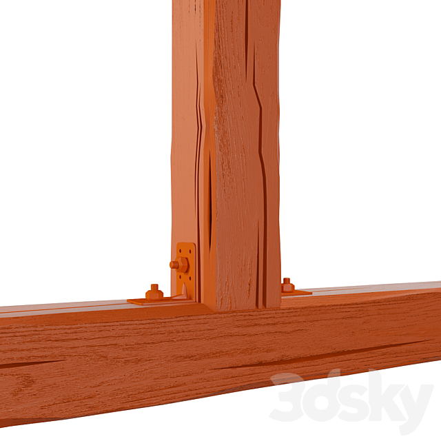 Wooden beams 2 3DSMax File - thumbnail 4