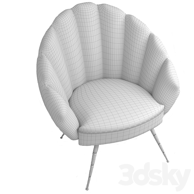 Luxury armchair 3DSMax File - thumbnail 3