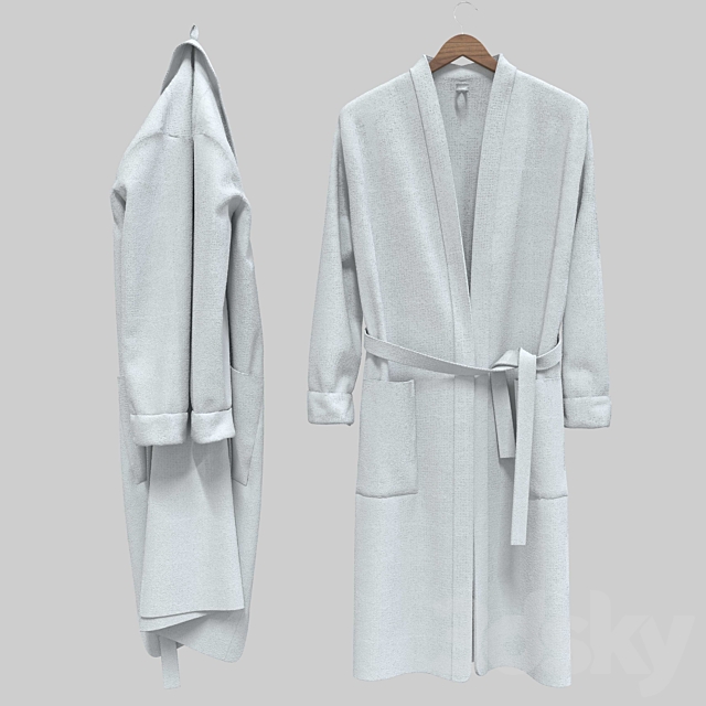 bathrobe. towel. slippers 3DSMax File - thumbnail 2