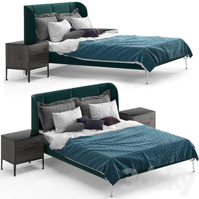 Ikea Tufjord Upholstered Bed 3d