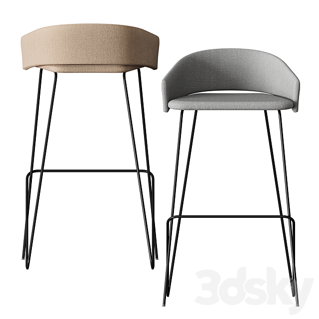 Kastel KIMMI Stool 3DS Max Model - thumbnail 2
