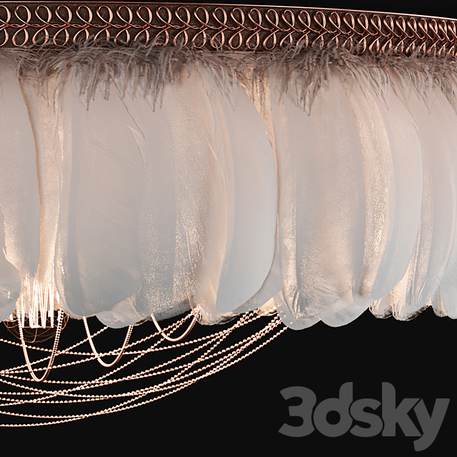 Feather modern chandeliers 3DSMax File - thumbnail 4