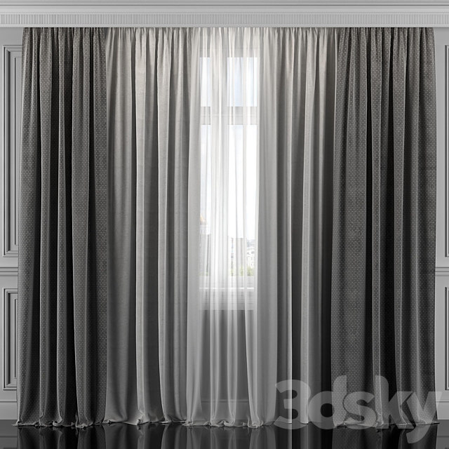 Curtains with window 311 3DSMax File - thumbnail 1