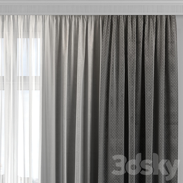 Curtains with window 311 3DSMax File - thumbnail 2
