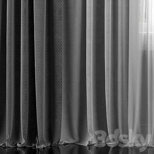 Curtains with window 311 3DSMax File - thumbnail 3