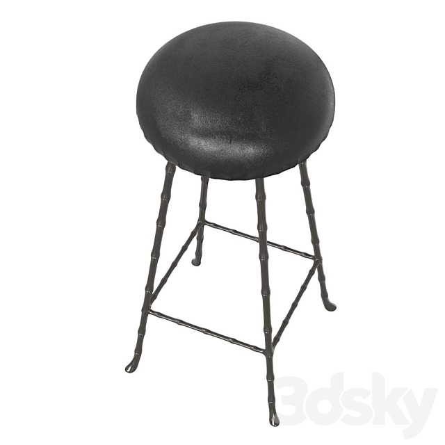 Rose uniacke high upholstered bar stool 3DSMax File - thumbnail 5