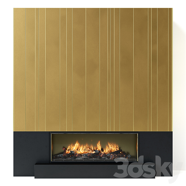 Fireplace modern 60 3d