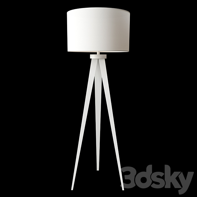 Floor lamp with wooden legs white Uzagi from La Forma 3DSMax File - thumbnail 2