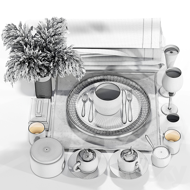 Table Setting 3dskyfree