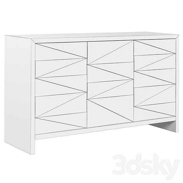 Vector Sideboard Caracole chest of drawers 3d