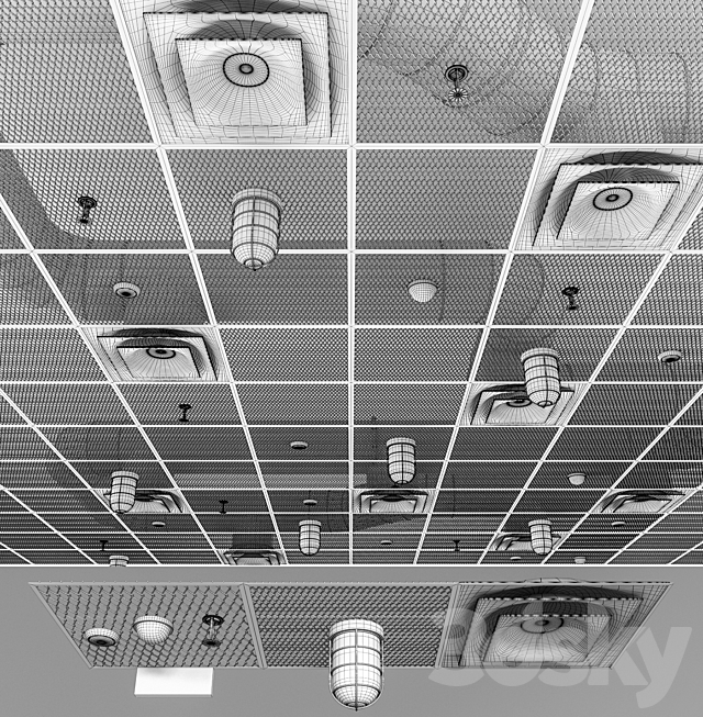 Modern ceiling system in Loft style 3DSMax File - thumbnail 2