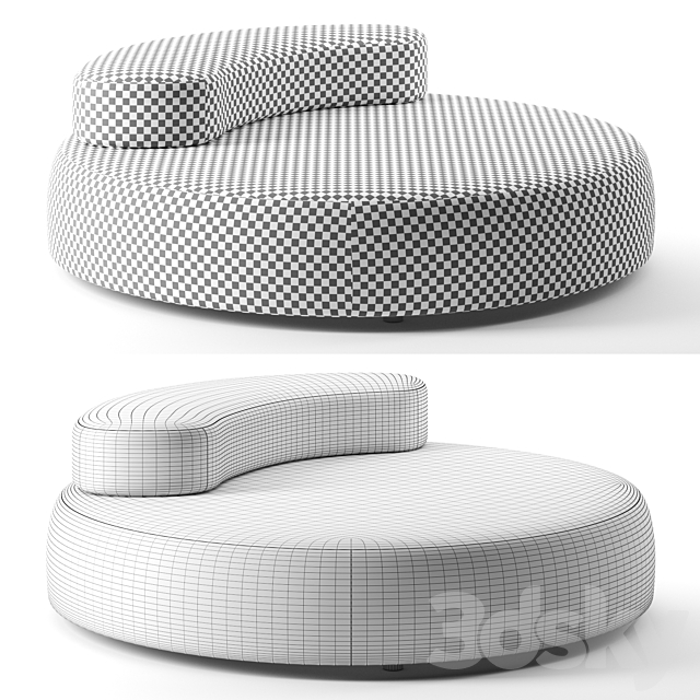 Bubble Rock sofa by Living Divani 3d