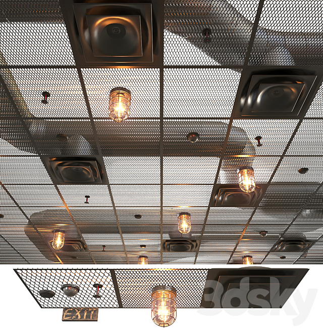 Modern ceiling system in Loft style 3DSMax File - thumbnail 1