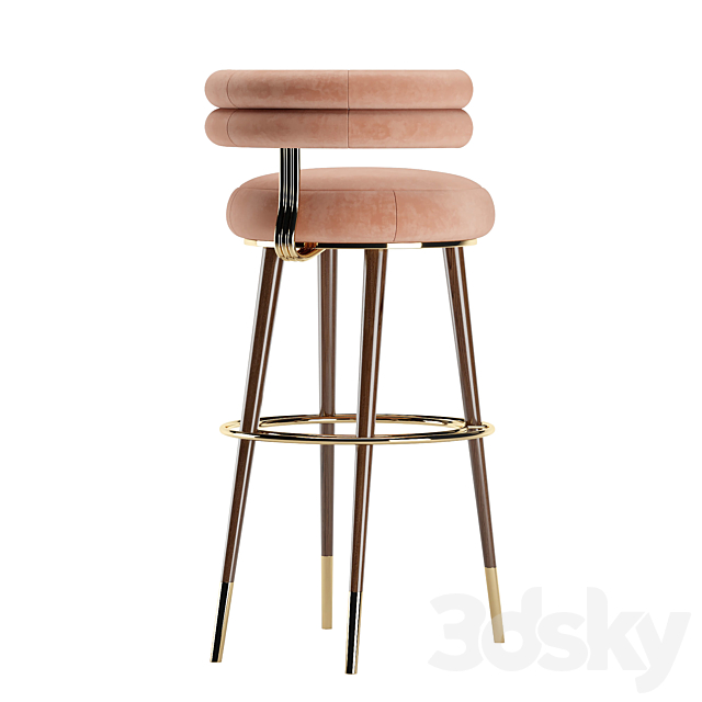 Betsy bar stool 3DSMax File - thumbnail 4