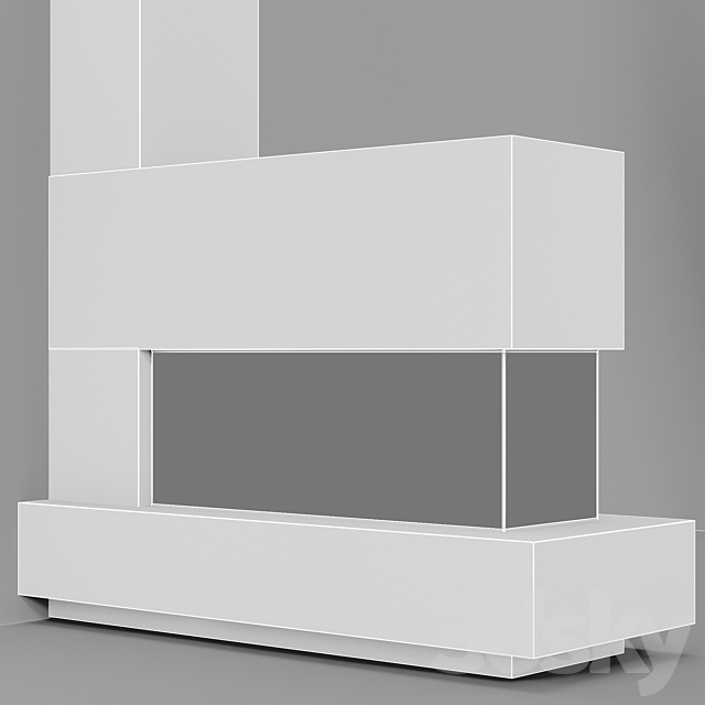 Fireplace modern 62 3dsky