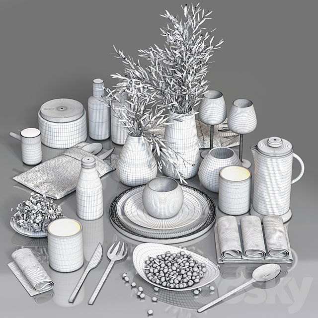 Table Setting 02 3dskyfree