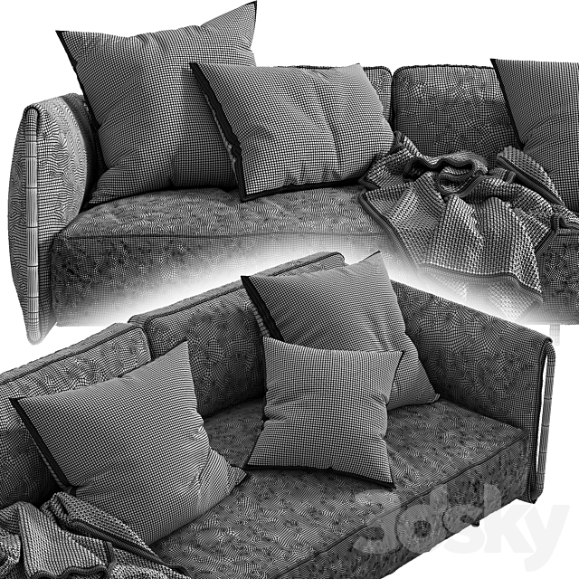 Sofa Edmond by Flexform 3dskyfree