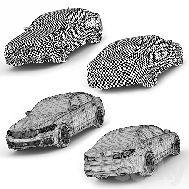 BMW 5-Series G30 M 2021 3dskyfree