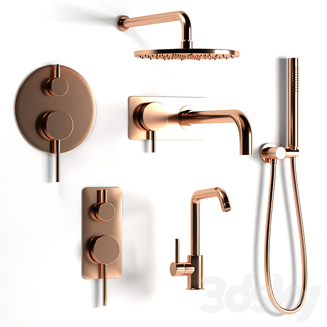 Plumbing set Paffoni. sea 3d