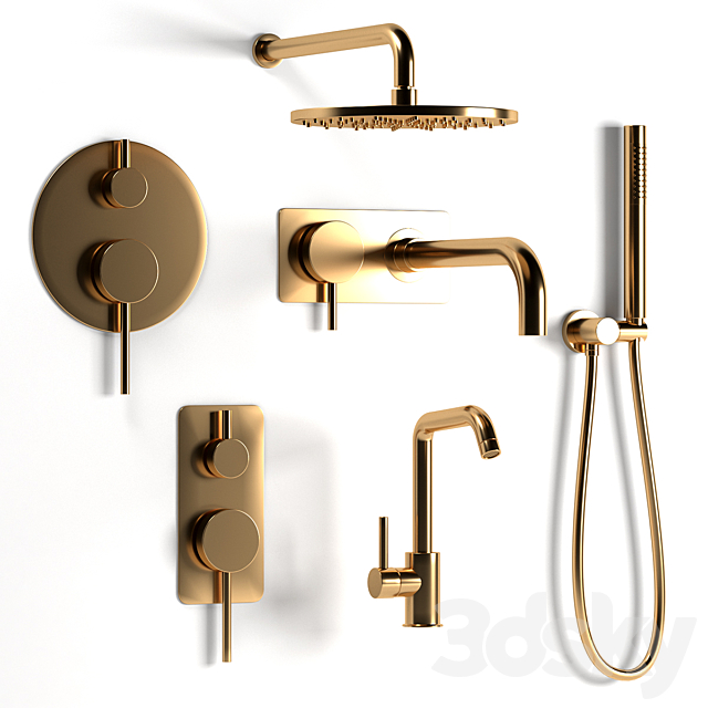 Plumbing set Paffoni. sea 3dsky