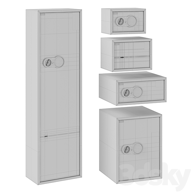 3DS MAX Ferocon Safe Set 3DSMax File