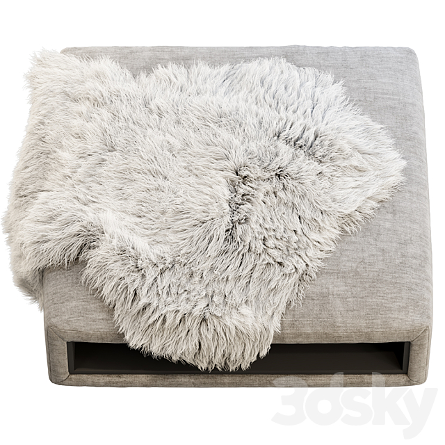 BoConcept Hampton footstool with storage 3dsky