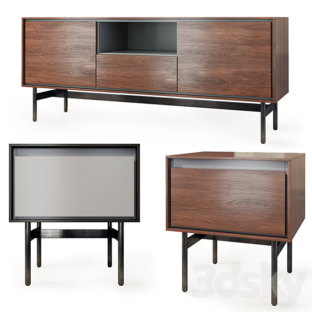 Chest of drawers and bedside tables Vesta. Tvstand. nightstand by LuLu 3DSMax File - thumbnail 1