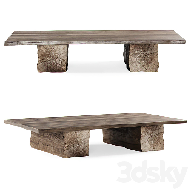 Wooden coffee table _ Wooden coffee table 3DSMax File - thumbnail 1
