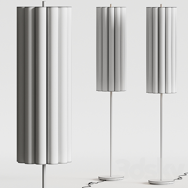 CB2 Pettine Floor Lamp 3d
