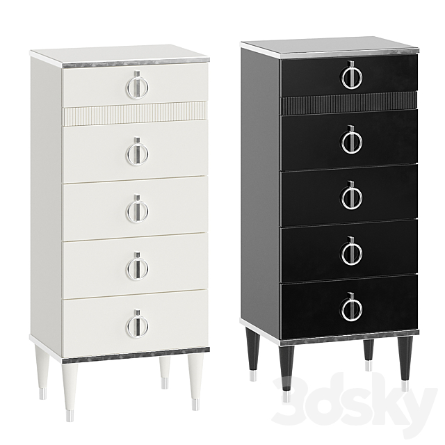 Chest of drawers Rimini Solo narrow with bar 3DSMax File - thumbnail 2