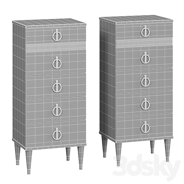 Chest of drawers Rimini Solo narrow with bar 3DSMax File - thumbnail 4