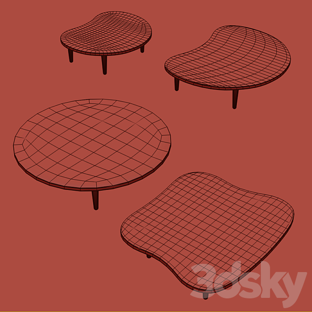 Organix Lounge Tables 3DS Max Model - thumbnail 5