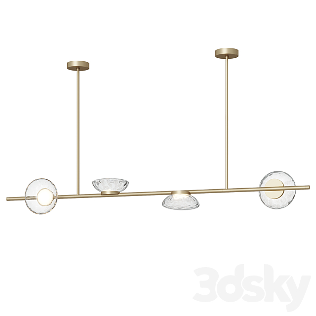 Ross Gardam Ceto Horizontal Chandelier Double 3d
