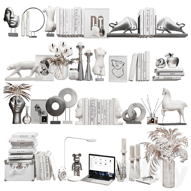 Decorative set for filling 10 shelves Free Download