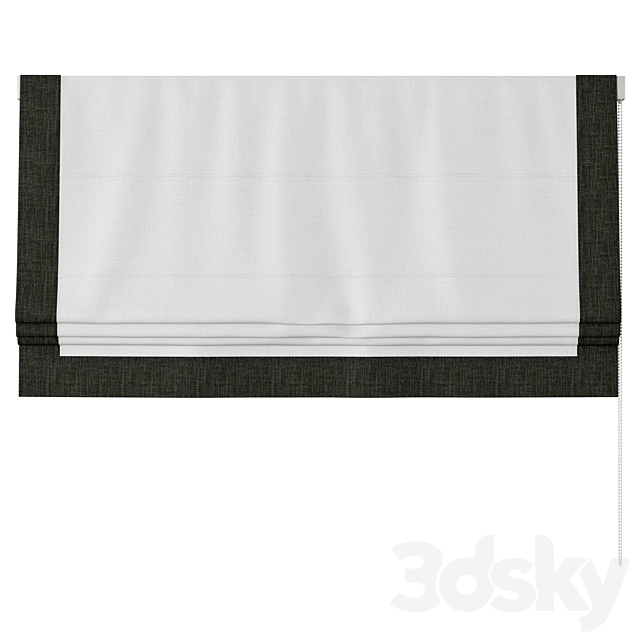 Roman Curtains 47 | Loganova | Border Chevalle Design Flat Linen 3dsky