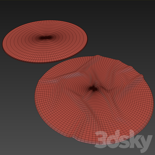 Round Carpets Set 233 3dskyfree